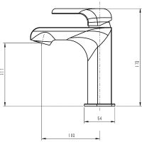Смеситель для раковины Swedbe Iris 2210 Хром — фото 3, Смесители для раковины
