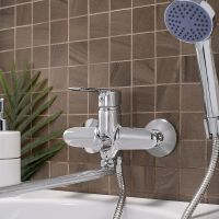 Смеситель для ванны Ростовская Мануфактура Сантехники SL133-006E универсальный Хром — фото 3, Для душа и ванны