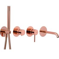 Смеситель для ванны Remer X-Style X96S03ROXXRL Медь — фото 1, Для душа и ванны