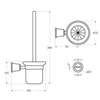 Товар: Щетка для унитаза подвесная CEZARES LIBERTY CZR-F-8990 - фото 2 Щетка для унитаза подвесная CEZARES LIBERTY CZR-F-8990 — фото 2, Ершики для унитаза