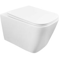 Унитаз Azario Boca AZ-1048 A подвесной Белый с сиденьем Микролифт — фото 1, Подвесные унитазы