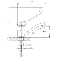 Смеситель для кухни Haiba HB4554-2 Хром — фото 2, Смесители для кухни
