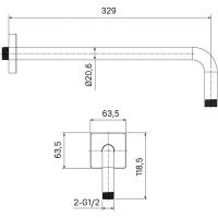 Кронштейн для верхнего душа Iddis Slide SLI39CSi61 Хром — фото 3, Комплектующие для душевого оборудования