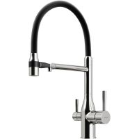 Смеситель для кухни Sancos Garda SC4009BN Никель брашированный Черный — фото 1, Смесители для кухни