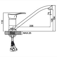 Смеситель для кухни Ledeme H14 4914L Хром — фото 2, Смесители для кухни
