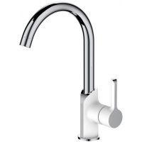 Смеситель для кухни Haiba HB70805-8 Белый Хром — фото 1, Смесители для кухни