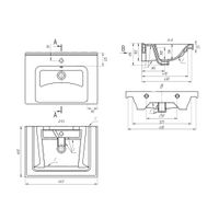 ГАРМОНИЯ, 65 см, мебельный умывальник, керамический — фото 5, Мини-раковины