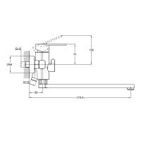 Смеситель для ванны G-Lauf NOB7-A128 универсальный Хром — фото 2, Смеситель для ванны