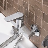 Смеситель для ванны Ростовская Мануфактура Сантехники SL121-006E универсальный Хром — фото 2, Для душа и ванны