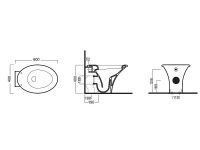 Унитаз Hatria Sculture YXZ301 приставной без сиденья — фото 3, Приставные унитазы