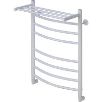 Водяной полотенцесушитель Comfysan Noumi W-8 80x50 014094 с полкой Белый матовый — фото 1, Водяные полотенцесушители