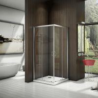 Товар: Душевой уголок Good Door Neo CR-80-C-CH 80х80 профиль Хром стекло прозрачное - фото 2 Душевой уголок Good Door Neo CR-80-C-CH 80х80 профиль Хром стекло прозрачное — фото 2, Душевые уголки