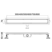 Товар: Душевой лоток Haiba 700x70 HB94700 с решеткой Сатин - фото 2 Душевой лоток Haiba 700x70 HB94700 с решеткой Сатин — фото 2, Душевые лотки