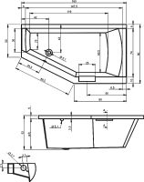 Акриловая ванна Riho Geta 160x90 B030001005 (BA8700500000000) L без гидромассажа — фото 4, Ванны