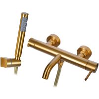 Смеситель для ванны Raiber Graceful RPG-003 Золото матовое — фото 9, Для душа и ванны