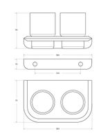 Товар: Стакан подвесной двойной CEZARES LINER-TUMDS-GM - фото 3 Стакан подвесной двойной CEZARES LINER-TUMDS-GM — фото 3, Аксессуары для раковины