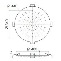 Товар: Верхний душ Remer SS357EFM44 Нержавеющая сталь - фото 2 Верхний душ Remer SS357EFM44 Нержавеющая сталь — фото 2, Верхние души