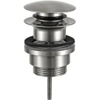 Донный клапан Remer SS905CCR114 click-clack Нержавеющая сталь — фото 1, Донные клапаны