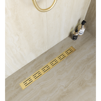 Товар: Душевой лоток Drain Leo-30-60 прямой 600 Золото браш Ø 50 мм на ножках, сифон - фото 2 Душевой лоток Drain Leo-30-60 прямой 600 Золото браш Ø 50 мм на ножках, сифон — фото 2, Трапы для душа