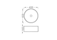 Раковина накладная для установки на столешницу AQUATEK AQ5118-MB 400*400*165, матовый черный — фото 2, Раковины накладные