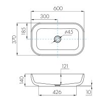 Раковина-чаша Aquaton Лола 60 1A73313KLK010 Белая — фото 4, Раковины накладные