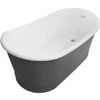 Акриловая ванна BelBagno BB32-CF36 168х90 Серая — фото 1, Акриловые ванны
