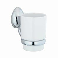 Аксесс Weser K-8628C Подстаканник одинарный (блистер), КЕРАМИКА, хром, WasserKRAFT — фото 1, Комплектующие для туалета