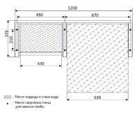 Столешница под раковину 1MarKa Grunge Loft 120 Ц0000004100 над стиральной машиной Дуб вотан — фото 2, Столешницы под раковину