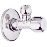 Запорный вентиль Cisal ZA00279021 угловой Хром — фото 1, Комплектующие для туалета