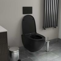 Унитаз Maretti Elena EA10PBM61-560 подвесной Черный с сиденьем Микролифт — фото 7, Подвесные унитазы