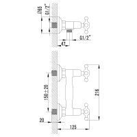 Товар: Смеситель для душа Lemark Vintage LM2803B Бронза - фото 2 Смеситель для душа Lemark Vintage LM2803B Бронза — фото 2, Смеситель для душа