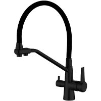 Смеситель для кухни Haiba HB76855-7 Черный матовый — фото 1, Смесители для кухни