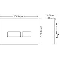Клавиша смыва Iberica Blanca Crystal-R IB.B022.001.001 Черная глянцевая — фото 2, Кнопки смыва