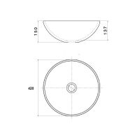 Раковина-чаша Bronze de Luxe Festival 40 2231 Красная с орнаментом — фото 4, Раковины накладные