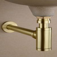 Сифон для раковины CeramaLux RD015 Золото — фото 2, Сифоны для раковины