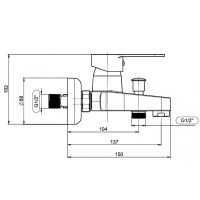 Товар: Смеситель для ванны Laparet Molera N2033502LPT Хром - фото 4 Смеситель для ванны Laparet Molera N2033502LPT Хром — фото 4, Для душа и ванны