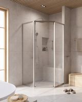 Душевой уголок CEZARES RELAX-304-P-1-100-C-CR — фото 1, Душевые уголки трапеция