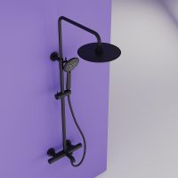 Товар: Душевая система Sancos Game SC3001MB с термостатом Черная матовая - фото 6 Душевая система Sancos Game SC3001MB с термостатом Черная матовая — фото 6, Душевые стойки