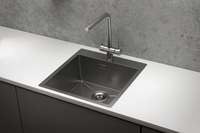 Granula-5151, СТАЛЬ САТИН, стальная кухонная мойка — фото 2, Кухонные мойки