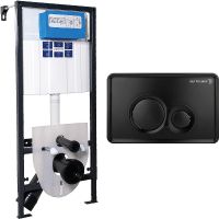 Инсталляция Bettoserb Sava Fix Slim SET40006459 для унитаза с Черной матовой клавишей смыва — фото 1, Инсталляции для унитазов