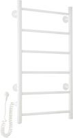 Электрический полотенцесушитель Domoterm Аврора DMT 109-6 40x80 EK L Белый матовый — фото 4, Электрические полотенцесушители