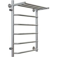 Водяной полотенцесушитель Aringa Римини 50x80x50 L AR03022CH с полкой Хром — фото 1, Водяные полотенцесушители