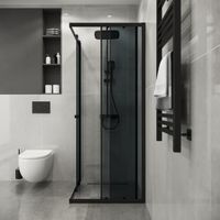 Товар: Душевое ограждение Niagara Eco NG-1008-14QT (80х80х190) квадрат,раздвижное,черный,стекло тонированно - фото 4 Душевое ограждение Niagara Eco NG-1008-14QT (80х80х190) квадрат,раздвижное,черный,стекло тонированно — фото 4, Душевые уголки