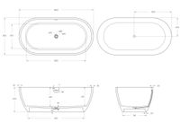 Товар: Ванна из искусственного камня Solid Surface CEZARES CZR-STYLUS-160-80-54-SSB - фото 6 Ванна из искусственного камня Solid Surface CEZARES CZR-STYLUS-160-80-54-SSB — фото 6, Ванны
