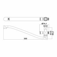 Товар: Излив для смесителя Swedbe Venado 0050 Хром - фото 2 Излив для смесителя Swedbe Venado 0050 Хром — фото 2, Изливы