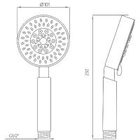 Ручной душ Melodia della vita Standard MKP20590 Хром — фото 3, Лейки для душа