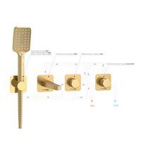 Товар: A8251.306.308.285.194.201 Встраиваемый комплект для ванны с лейкой и изливом - фото 8 A8251.306.308.285.194.201 Встраиваемый комплект для ванны с лейкой и изливом — фото 8, Смесители