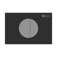 Клавиша смыва для пневматической инсталляции Point Венера, черный/хром, арт-PN44073BC — фото 2, Кнопки смыва