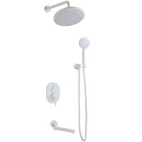 Душевая система Bronze de Luxe Scandi 14582W Белая — фото 1, Встраиваемые душевые комплекты