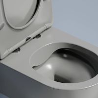Унитаз Ceramicanova Modena Rimless CN6063MH подвесной Антрацит матовый с сиденьем Микролифт — фото 12, Подвесные унитазы